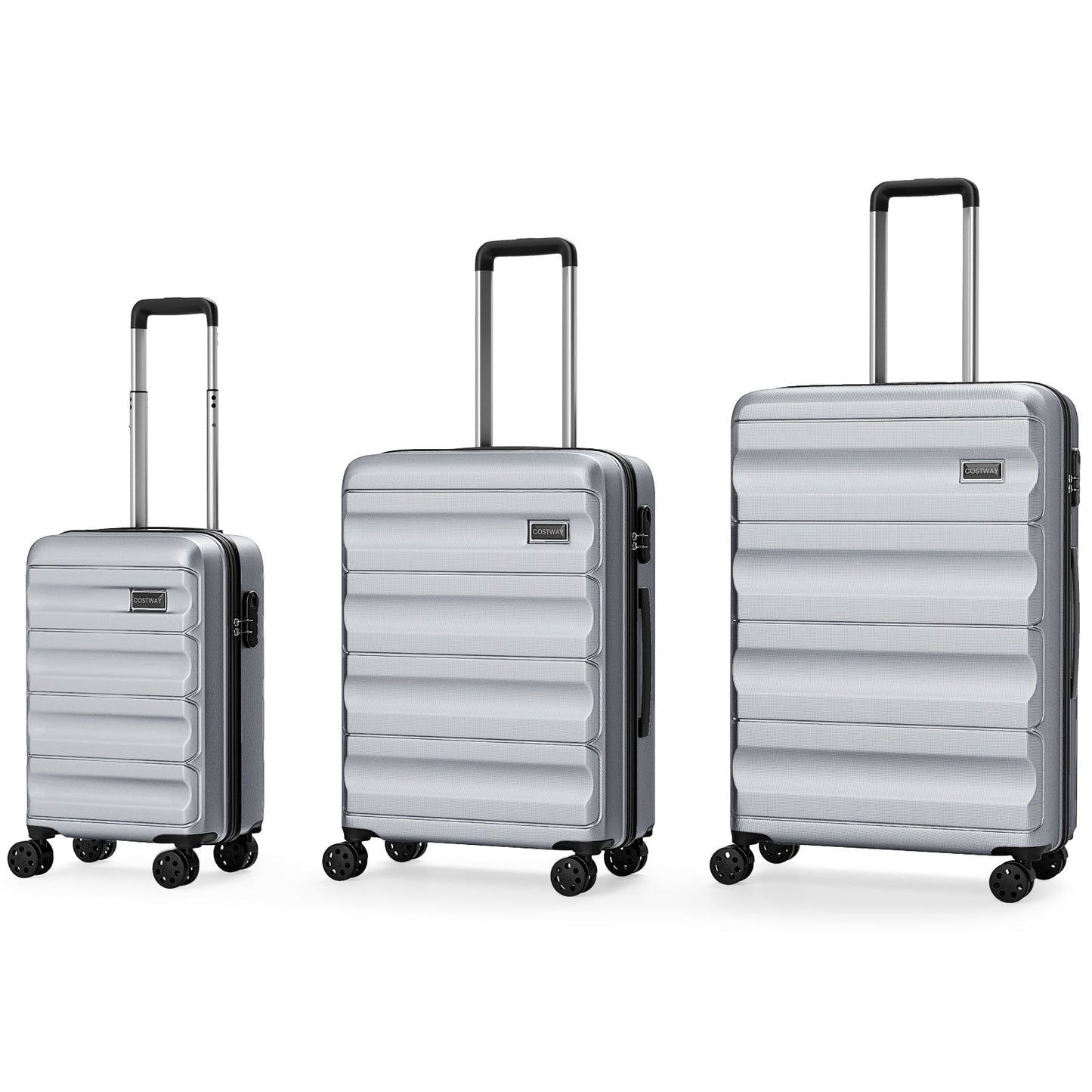 3-Piece Hardside Luggage Set 20/24/28 Inch Lightweight Hardside Suitcases