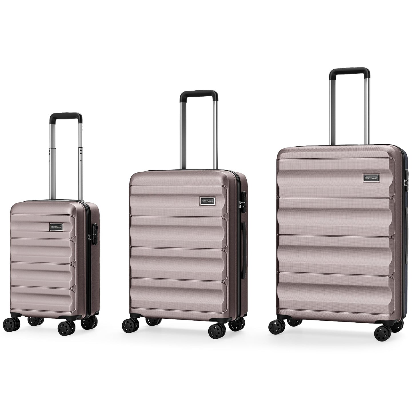 3-Piece Hardside Luggage Set 20/24/28 Inch Lightweight Hardside Suitcases